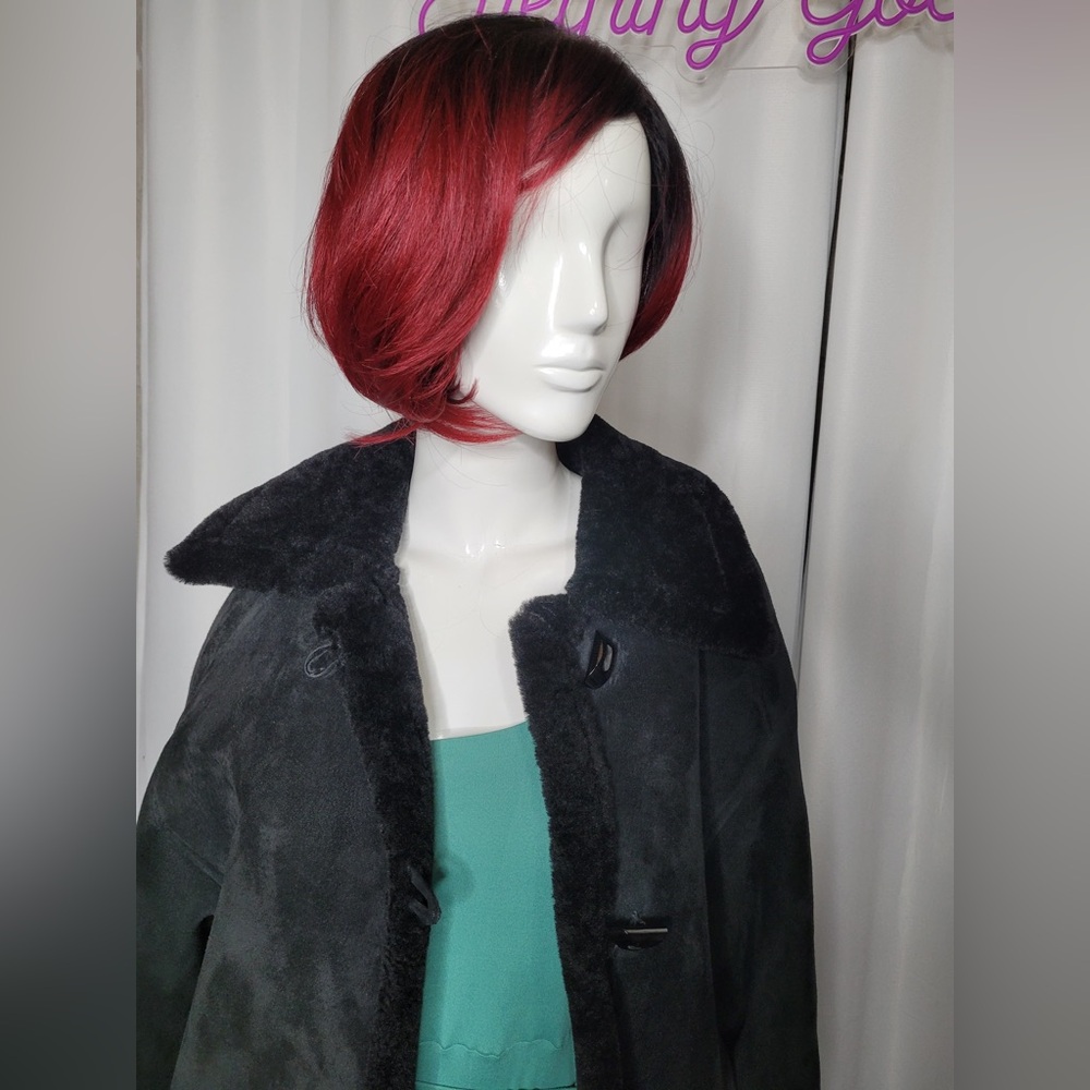 Vintage Danier Natural Fur Black Shearling Coat - Picture 6 of 17